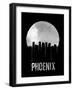 Phoenix Skyline Black-null-Framed Art Print