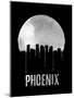 Phoenix Skyline Black-null-Mounted Art Print