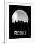 Phoenix Skyline Black-null-Framed Art Print