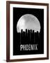 Phoenix Skyline Black-null-Framed Art Print