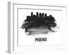 Phoenix Skyline Brush Stroke - Black II-NaxArt-Framed Art Print