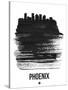 Phoenix Skyline Brush Stroke - Black-NaxArt-Stretched Canvas
