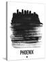 Phoenix Skyline Brush Stroke - Black-NaxArt-Stretched Canvas