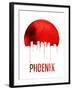 Phoenix Skyline Red-null-Framed Art Print