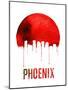 Phoenix Skyline Red-null-Mounted Art Print