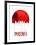 Phoenix Skyline Red-null-Framed Art Print