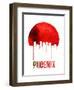 Phoenix Skyline Red-null-Framed Art Print