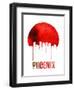 Phoenix Skyline Red-null-Framed Art Print