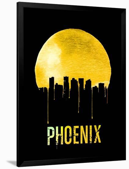 Phoenix Skyline Yellow-null-Framed Art Print