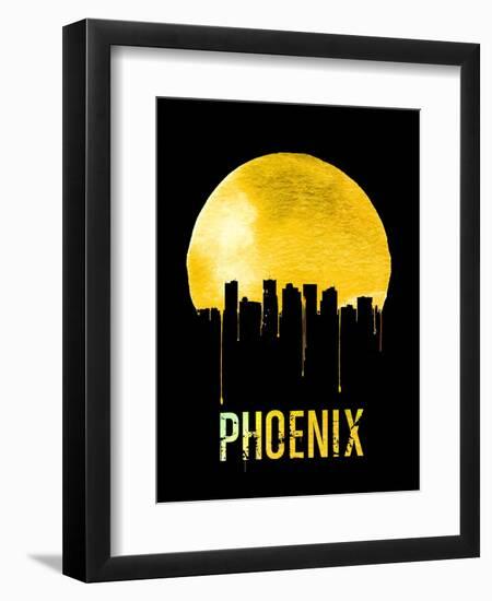 Phoenix Skyline Yellow-null-Framed Art Print