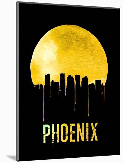 Phoenix Skyline Yellow-null-Mounted Art Print