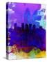 Phoenix Watercolor Skyline 1-NaxArt-Stretched Canvas