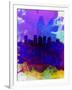 Phoenix Watercolor Skyline 1-NaxArt-Framed Art Print