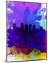 Phoenix Watercolor Skyline 1-NaxArt-Mounted Art Print