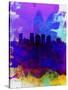 Phoenix Watercolor Skyline 1-NaxArt-Stretched Canvas