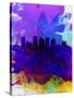 Phoenix Watercolor Skyline 1-NaxArt-Stretched Canvas