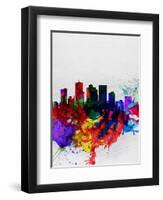 Phoenix Watercolor Skyline 2-NaxArt-Framed Art Print