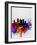 Phoenix Watercolor Skyline 2-NaxArt-Framed Art Print