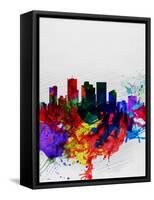 Phoenix Watercolor Skyline 2-NaxArt-Framed Stretched Canvas