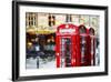 Phone Booths II - In the Style of Oil Painting-Philippe Hugonnard-Framed Giclee Print