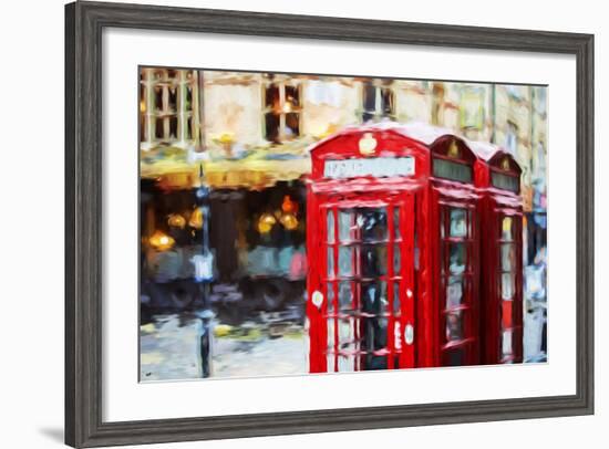 Phone Booths II - In the Style of Oil Painting-Philippe Hugonnard-Framed Giclee Print