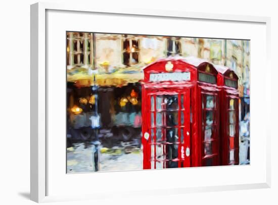 Phone Booths II - In the Style of Oil Painting-Philippe Hugonnard-Framed Giclee Print