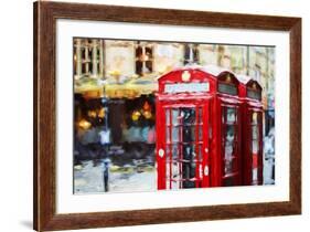 Phone Booths II - In the Style of Oil Painting-Philippe Hugonnard-Framed Giclee Print