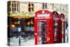 Phone Booths II - In the Style of Oil Painting-Philippe Hugonnard-Stretched Canvas