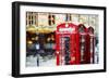 Phone Booths II - In the Style of Oil Painting-Philippe Hugonnard-Framed Giclee Print