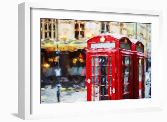 Phone Booths II - In the Style of Oil Painting-Philippe Hugonnard-Framed Giclee Print