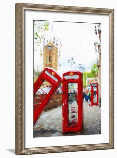 Phone Booths - In the Style of Oil Painting-Philippe Hugonnard-Framed Giclee Print