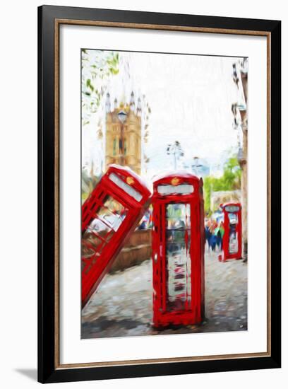 Phone Booths - In the Style of Oil Painting-Philippe Hugonnard-Framed Giclee Print
