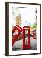 Phone Booths - In the Style of Oil Painting-Philippe Hugonnard-Framed Giclee Print