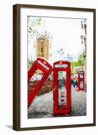 Phone Booths - In the Style of Oil Painting-Philippe Hugonnard-Framed Giclee Print