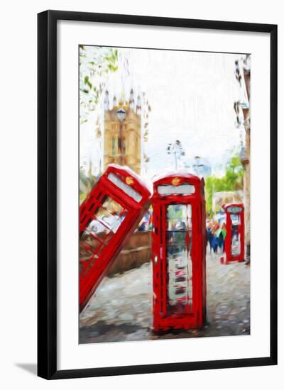 Phone Booths - In the Style of Oil Painting-Philippe Hugonnard-Framed Giclee Print