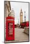 Phone Box London Bus & Big Ben-null-Mounted Art Print