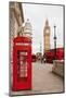 Phone Box London Bus & Big Ben-null-Mounted Art Print