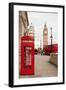 Phone Box London Bus & Big Ben-null-Framed Art Print