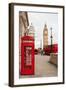 Phone Box London Bus & Big Ben-null-Framed Art Print