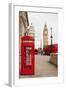 Phone Box London Bus & Big Ben-null-Framed Art Print