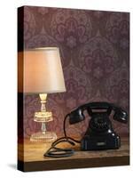 Phone, Old, Black, Standard Lamp, Nostalgia, Communication, Dial, Slice, Select, There Call Up-Nikky-Stretched Canvas