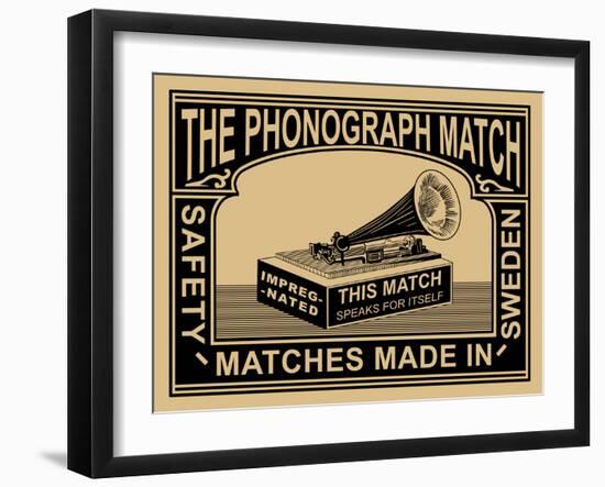 Phonograph Match-Mark Rogan-Framed Art Print
