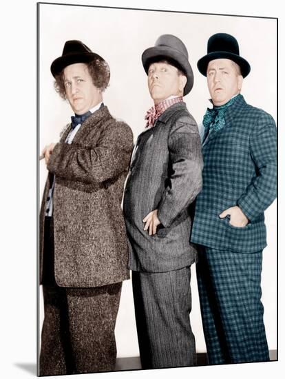PHONY EXPRESS, from left: Larry Fine, Moe Howard, Curly Howard, (aka The Three Stooges), 1943-null-Mounted Photo