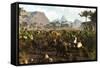 Phorusrhacos, Smilodons and Macrauchenia in Ancient Argentina 2 Million Years Ago-null-Framed Stretched Canvas