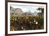 Phorusrhacos, Smilodons and Macrauchenia in Ancient Argentina 2 Million Years Ago-null-Framed Art Print