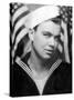 Photo Booth Portrait of Wwii Sailor, Ca. 1943-null-Stretched Canvas