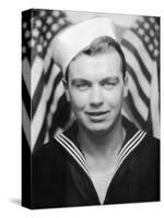 Photo Booth Portrait of Wwii Sailor, Ca. 1943-null-Stretched Canvas