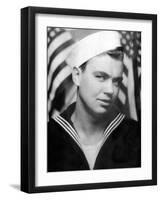 Photo Booth Portrait of Wwii Sailor, Ca. 1943-null-Framed Photographic Print