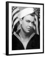 Photo Booth Portrait of Wwii Sailor, Ca. 1943-null-Framed Photographic Print