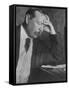 Photo by E. O. Hoppe of Author Sir Arthur Conan Doyle Seated, Eyes Downcast, in Reflective Pose-Emil Otto Hoppé-Framed Stretched Canvas